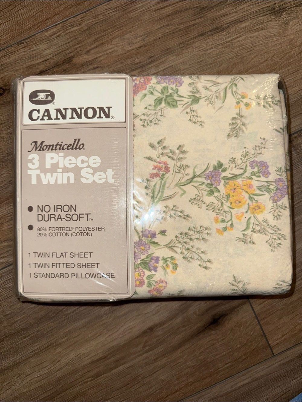 VINTAGE Cannon Monticello 3-Piece Twin Sheet Set - 3 sets available separately.